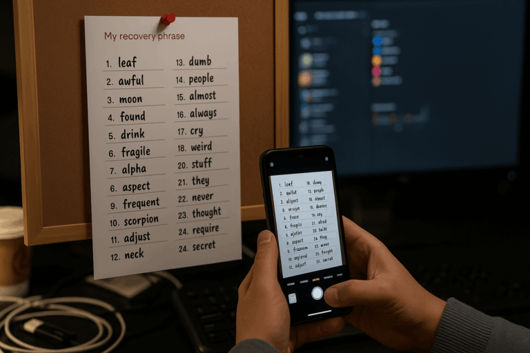 Pourquoi une seed phrase ne doit jamais être stockée en clair